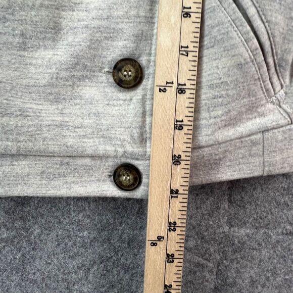 Hi Line Jacket Womens XS Gray Wool Blend Asymmetrical Button Utility Moto Cozy - Picture 7 of 14